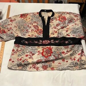 VINTAGE Gently worn Carole Little size 3X flowy silk belted tunic